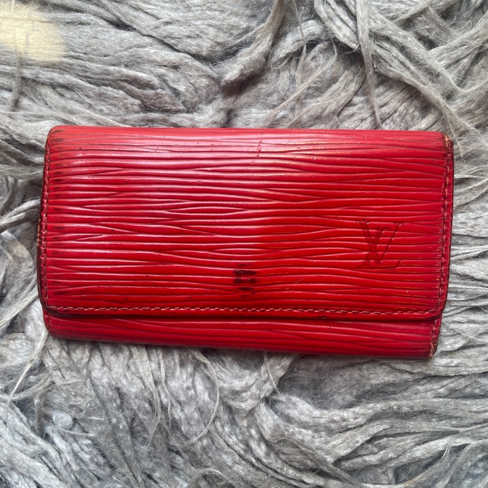 Louis Vuitton Red Epi Leather Key Holder